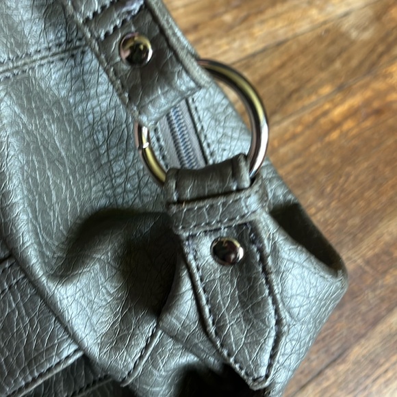 Nine West large shoulder bag textured faux leather gray green - Picture 8 of 14